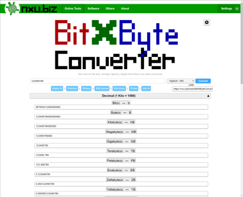 Released first web application, BitXByteConverter
